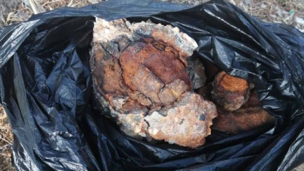 La fillette croit ramener une pierre comme souvenir de la plage : un an plus tard, sa mère s’aperçoit qu’il s’agit d’une grenade