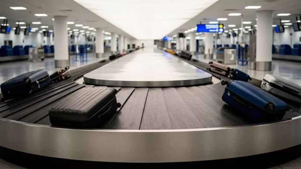 valises couleur sombre aéroport
